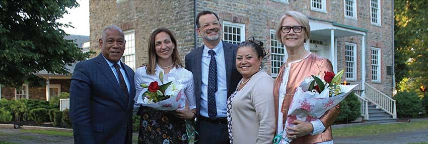 Photo of NYC Parks Commissioner Mitchell Silver, VCPA Co-Chair Nina Habib Spencer, NYC Councilman Andrew Cohen, Bronx Parks Commissioner Iris Rodriquez Rosa and VCPA Co-Chair Carol Samol