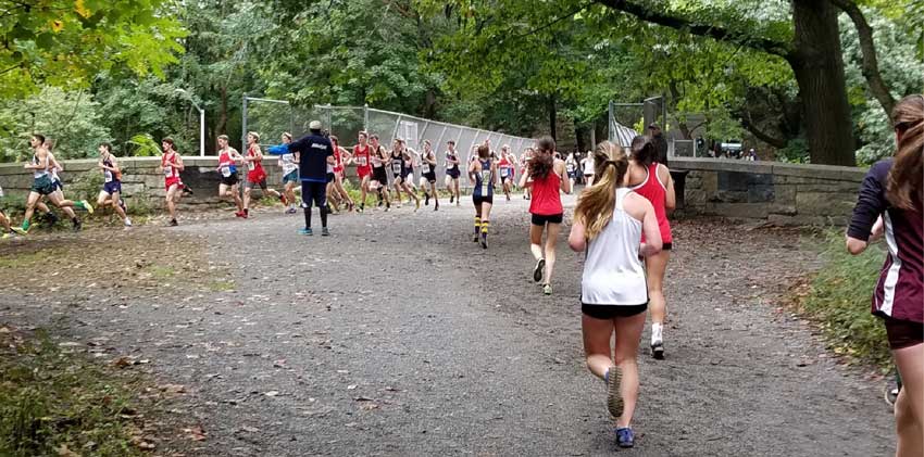 photo of runners in Van Cortlandt Park
