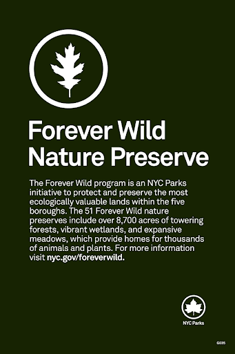 Forever wild nature preserve poster.