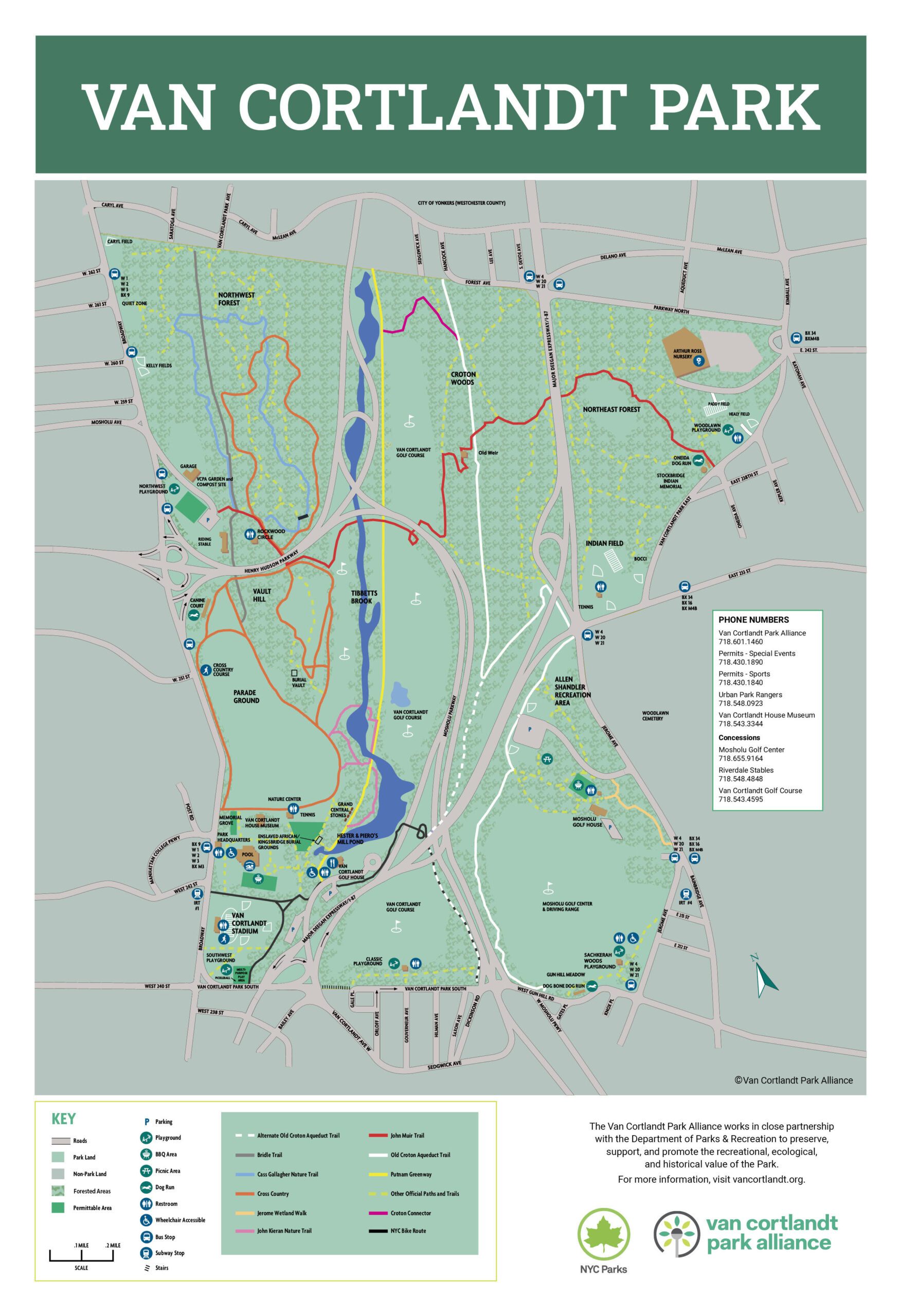 Map Van Cortlandt Park Alliance