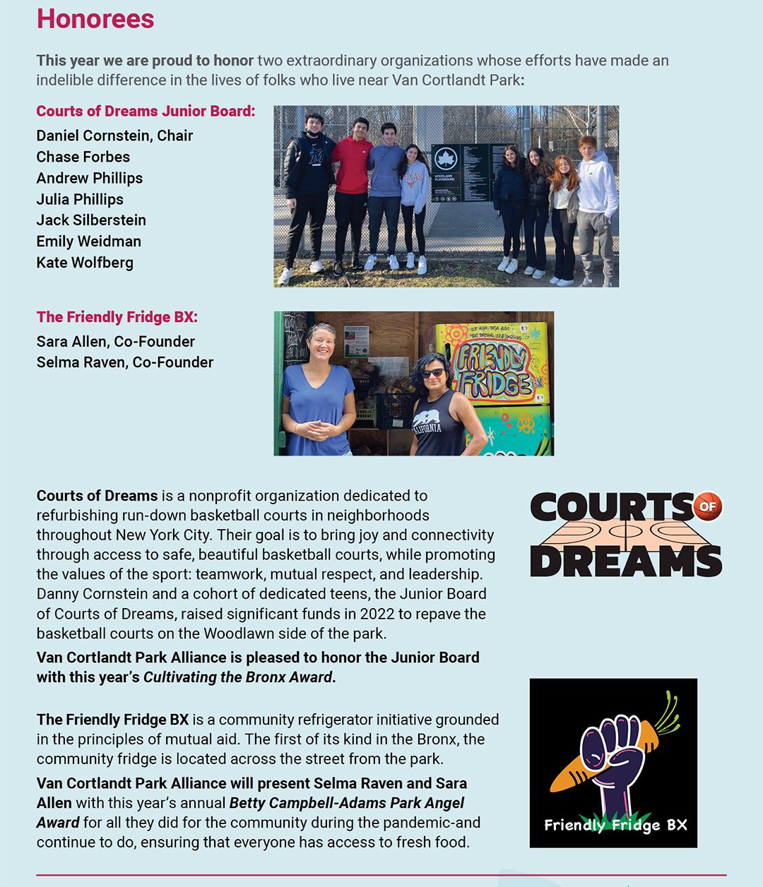 A flyer for the court of dreams.