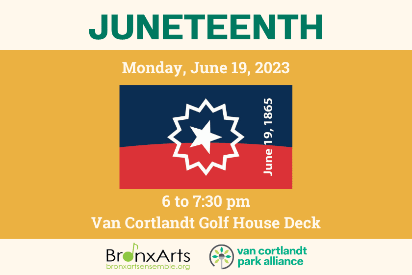 Juneteenth at the van cortlandt house deck.
