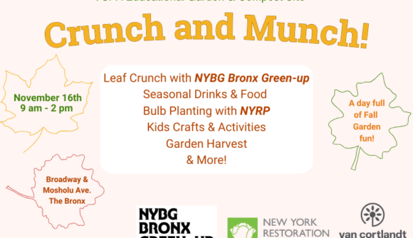 A graphic with a little orange background that says Crunch and Munch and talks about what will happen at the event.