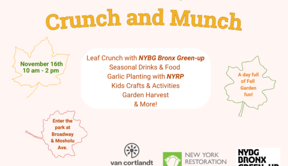 A graphic with a little orange background that says Crunch and Munch and talks about what will happen at the event.