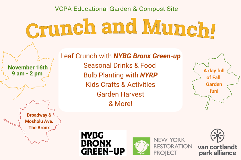 A graphic with a little orange background that says Crunch and Munch and talks about what will happen at the event.