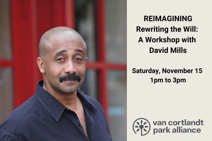 A photo of David Mills with text about a Reimagining event.