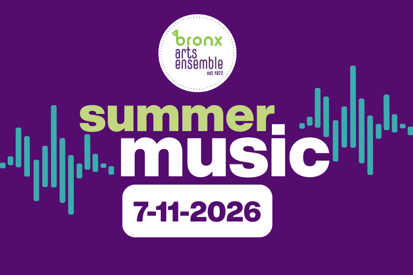a purple background with blue waves and Summer Music